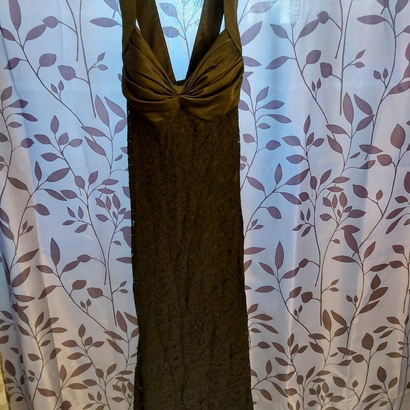 Calvin Klein Long Black Lace Dress - Picture 3 of 15